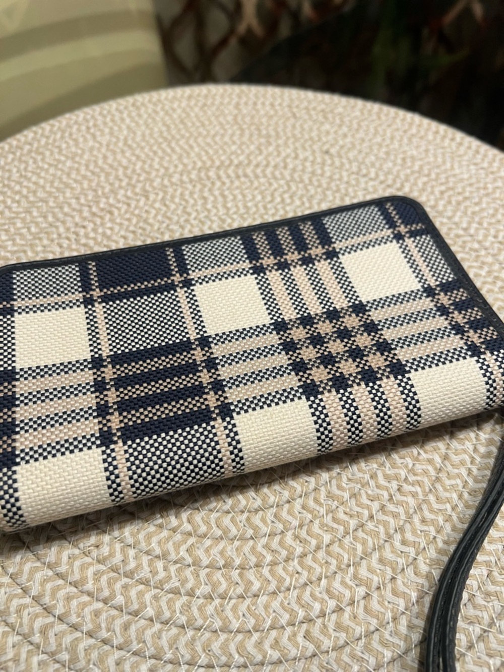 Coach Dempsey Phone Wallet in Garden Plaid Print - Picture 4 of 8